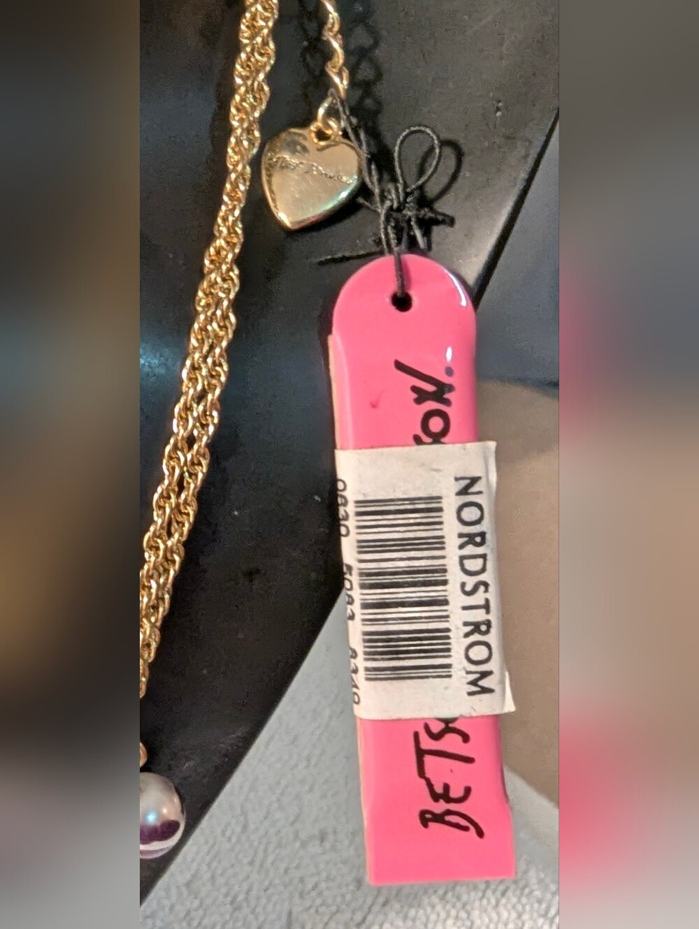 Betsey Johnson NWT Leopard Print Heart Locket Necklace Bow Y2K Whimsy +FREE GIFT - Picture 2 of 6